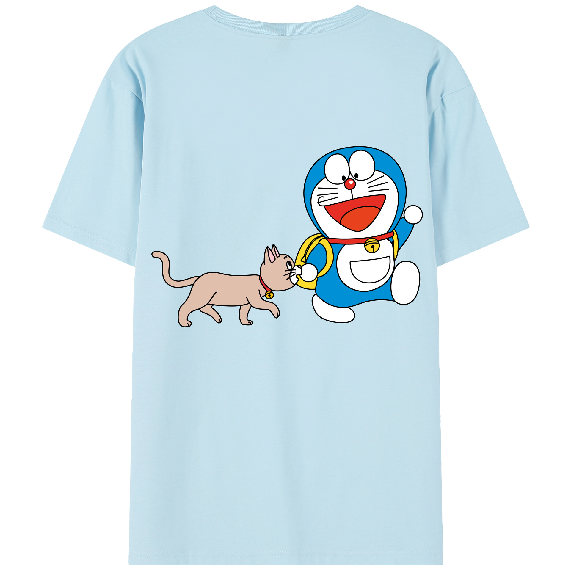 （画像用） ドラえもん Doraemon 綿100％半袖Tシャツ（背面プリント）